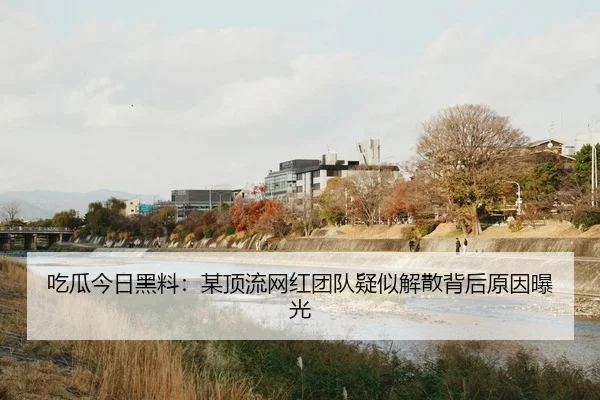 吃瓜今日黑料：某顶流网红团队疑似解散背后原因曝光